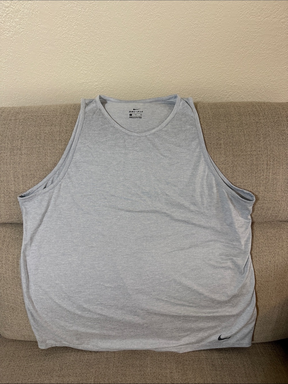 Nike Womens Light Gray Dri-FIT Tank - size XL